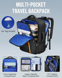 MATEIN Personal Item Travel Backpack 18x14x8 with Shoe Compartment Detachable, Expandable Underseat Backpack for Spirit Airlines Fit 17" Laptop, Airplane Approved Carry on Bag Luggage Mochila, Black