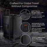 Briggs & Riley 28" Medium Trunk Spinner - Checked Luggage for Travel, Suitcases with Wheels, Hardside Rolling Bag for Men & Women, Self-Repairing Zipper - Torq Collection, Stealth Black