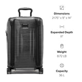 TUMI - Tegra-Lite 4 Wheel Luggage - Highly Durable Suitcase, Flexible Shell, Sleek and Lightweight Men's and Women's Expandable Rolling Bag - International, Black Graphite