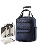 LUGGEX Underseat Carry On Luggage and 4 Set Packing Cubes Bundle – Travel Essentials