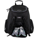 FUEL Oversized Wide Mouth Backpack with Multiple Compartments, Large Storage for Hiking, Work, Classroom, and Traveling - Grey Trim