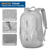 ZOMAKE Ultra Lightweight Packable Backpack 25L, Foldable Hiking Backpacks Water Resistant Small Folding Daypack for Travel(Sliver Grey)