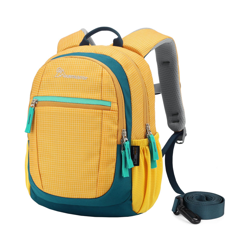 MOUNTAINTOP Kids Toddler Backpack 1-3，Small Kindergarten Backpack with Leash for Girls,Boys & Preschool Yellow