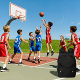 YHXONEOK Basketball Bag, Basketball Backpack with Ball Holder & Shoes Compartment for Soccer Ball Volleyball Football, Large Sports Equipment Bag Backpack for Son Daughter Men Women Black