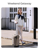 BAGSMART Underseat Carry on Luggage with Wheels, Soft Small Travel Luggage with PVC Wet/Dry Pockets, Lightweight Soft Personal Item Suitcase for Short Trip,Camer