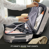 Kenneth Cole REACTION Out of Bounds Lightweight Hardshell 4-Wheel Spinner Luggage, Mushroom, 2-Piece Set (20" & 28")