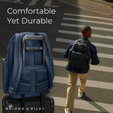 Briggs & Riley Medium Cargo Backpack for Women & Men - Laptop Backpack, For Work & Travel, Lightweight & Durable, Padded Straps, Fits up to 15" Laptop - @work Collection, Navy