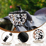 Huhumy 2 Pcs Insulated Saddle Pouch Print Endurance Waterproof Saddle Bag for Holding Cellphone Key Horse Riding Gear(Cow Print)