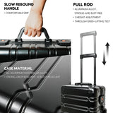 All Aluminum Carry On Luggage 22x14x9 Airline Approved, Zipperless Carry On Suitcase Hard Shell Carry On Luggage with Spinner Wheels, Black 3-Piece with14in Hand Tote Suitcase,Eco-friendly tote bag
