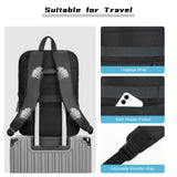 MOSISO Laptop Backpack for Men, Slim Lightweight Compact Computer Backpack for College Work Business Office Travel, 15.6 inch Waterproof Commute Laptop Bag Casual Daypack with Luggage Strap, Black