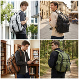 mixi Travel Backpack for Women Men, 18 Inch Carry On Laptop Backpack Flight Approved fits 16'' Laptop, Lightweight Waterproof Hiking Backpack Travel Outdoor Business Casual Daypack, Light Gray