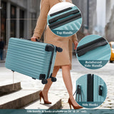 Merax Luggage Set 3 Piece, Hardshell ABS Suitcases with Spinner Wheels TSA Lock, Lightweight Durable Travel Luggage, 20" Carry-On 24" Checked, 12/20/24