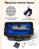 MATEIN Laptop Bag with Insulated Lunch Compartment, 16 Inch Mens Briefcase, Water Resistant Anti Theft Business Laptop Messenger Shoulder Bags, Computer Carrying Case for Office, Black