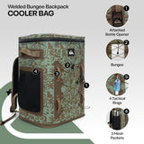 Quiksilver 30L Backpack Cooler, 36 Cans, 48-72H Insulated Cooling, Leak Proof, Waterproof IPX7, Heavy-Duty, for Beverage, Drink, Lunch, Outdoor, Beach, Camping, Fishing (Terra)