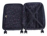 Betsey Johnson Designer Luggage Collection - Expandable 3 Piece Hardside Lightweight Spinner Suitcase Set - Travel Set includes 20-Inch Carry On, 26 inch and 30-Inch Checked Suitcase (Covered Roses)