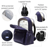 Baggallini Essential Laptop Backpack - 16x12 Inch Travel Backpack with 16" Laptop Sleeve - Lightweight Luggage Backpack