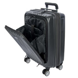 Bric's Cervia 21" Hardside Carry-On with Front Pocket, Expandable Luggage, 360° Spinner Wheels, Lightweight, TSA-Approved Locks, Durable, Dark Grey