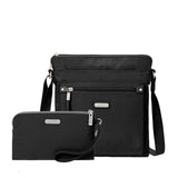 Go Bagg with RFID Wristlet - Lightweight 10.75"x10" Travel Purse Crossbody Bag for Women