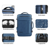Carry On Backpack, Extra Large 50L Travel Backpack for Men & Women, Expandable Backpack For Airplanes, 17 Inch Laptop Backpack, Luggage Suitcase 40L Daypack Lightweight Business Weekender Bag, Blue