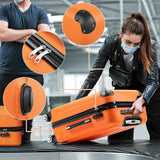 Karl home 3-Piece Luggage Set Travel Lightweight Suitcases with Rolling Wheels, TSA lock & Moulded Corner, Carry on Luggages for Business, Trip, Orange (20"/24"/28")