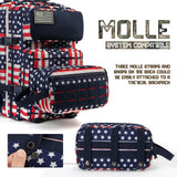 QT&QY Tactical Toiletry Bag For Men Hygiene Bag EDC Military Tool Molle Pouches Small Dopp Kit Mens Shaving Kit Travel shower Bags Star-Spangled