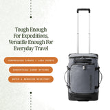 Eagle Creek Cargo Hauler XT Wheeled Duffel - Wheeled Backpack Duffel - Deployable Backpack Straps - Lockable U-Lid & Easy Access Compartment - Charcoal