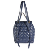 Chanel, Pre-Loved Navy Quilted Lambskin Small Urban Spirit Backpack