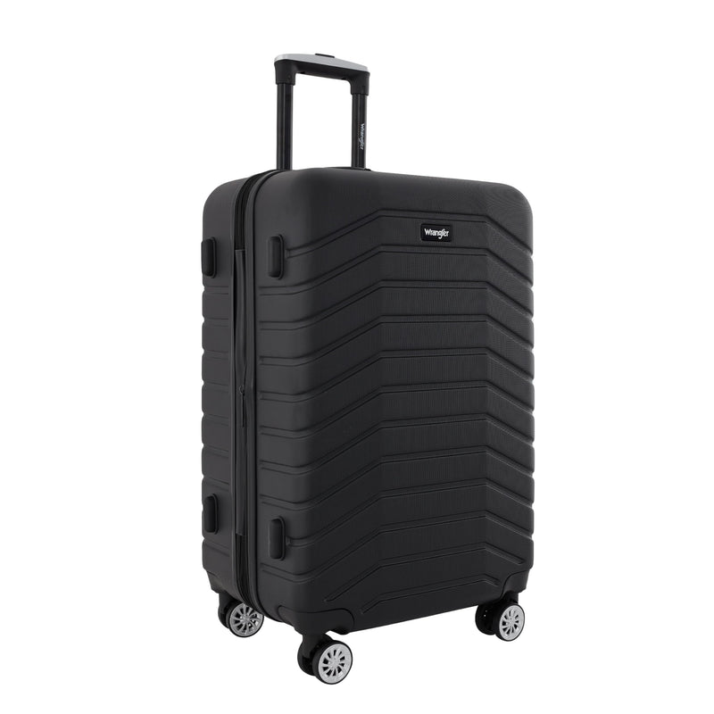 Wrangler Tahoe 3 Piece Spinner Luggage Set, Black