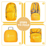 ZOMAKE Lightweight Packable Backpack 30L, Foldable Hiking Backpacks Water Resistant Compact Folding Daypack for Travel(Yellow)