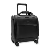 Briggs & Riley Cabin Spinner - Carry On Luggage for Travel, Suitcases with Wheels, Softside Rolling Bag for Men & Women, Fits Under Plane Seat, Interlocking Handle - Baseline Collection, Black
