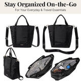 Via Crossbody Tote - Lightweight 12"x10.25"x5" Travel Crossbody Purse with RFID Card Slots and Adjustable Strap