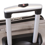SwissGear Sion Softside Expandable Luggage – Medium Checked Suitcase with 360 Degree Wheels & Retractable Handle – 25 Inch, Perfect for 1-7 Night Trips – Pewter