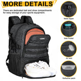 Goloni Basketball Backpack,Large Basketball Bag with Ball Compartment & Shoe Compartment,Sports Bag Fit Volleyball, soccer