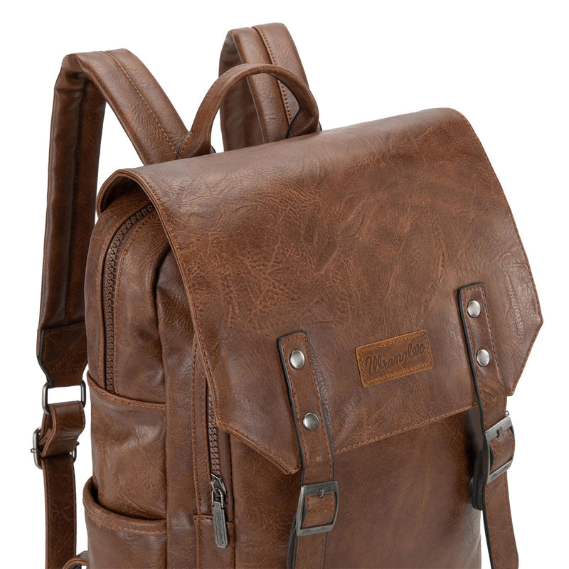 Montana West Wrangler Laptop Backpack with USB Charging Port, Vintage Travel Work College Bookbag for Women Men