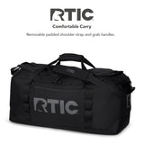 RTIC Road Trip Duffle Bag for Men and Women, Traveling Tote for Camp, Travel, Gym, Weekender, Camping, Overnight, Carry On, Sports, Spacious, Water Resistant, Large, Black