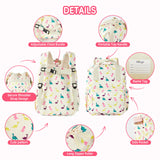 KingCheer Mini Corduroy Backpack Bookbag School Bag for Toddlers Girls and Boys Preschool Daycare Kindergarten 13'' H Lightweight Fits for Folder(Dinosaur-Beige Corduroy)