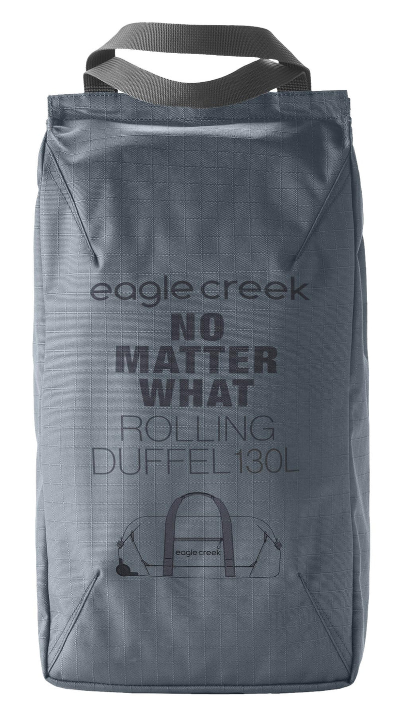 Eagle Creek No Matter What Rolling Duffel - Durable Rolling Bag for Travel - Adjustable Shoulder Strap - Heavy Duty Wheels - Lockable Zippers - Multiple Carry Options - 130L - Smoke