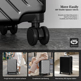 Apelila 4 Piece Hardshell Luggage Set - Lightweight Hardside Suitcase with Spinner Wheels for Family Travel (18"/20"/24"/28")