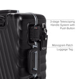 TUMI 19 Degree Frame Continental 4 Wheel Carry-On - Lightweight Suitcase - Hard Shell Luggage - 21.8" X 15.8" X 9.0" - Black Textured