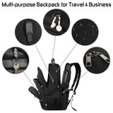 17 inch Laptop Backpack, Large Travel Backpack for Men Airline Approved with USB Charging Port and TSA Friendly, RFID Anti Theft Water Resistant Bookbag Fit for College High School Students Weekender