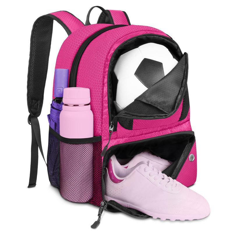 YOREPEK Soccer Backpack, Lightweight Soccer Bag with Ball Holder for Mens Womens, Water resistant Sport Equipment Bags Fit Basketball Volleyball Football Accessories to Match Training