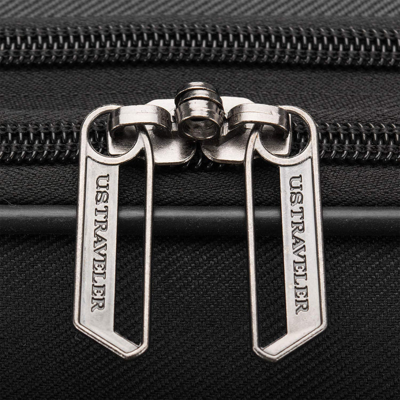 U.S. Traveler Aviron Bay Expandable Softside Luggage with Spinner Wheels, Black, 2-Piece Set