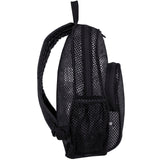 Eastsport Mesh Beach Backpack Lightweight See Through for Travel, College, Swim, Gym Bag, Black
