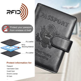 Herain Passport Holder for Travel Cruise Essentials, 2 Pcs Passport Cover Wallet Case Travel Gifts Women Men Family, RFID Passports Book Card Holders Travels Accessories Must Haves