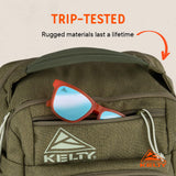 Kelty Redwing Traveler Backpack, Travel Pack with Wide U Zip Opening, Signature Wing Pockets, 30-50L Capacity (30L Olive)