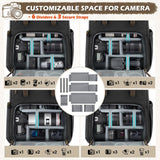 RAINSMORE Camera Bag Professional for DSLR/SLR Mirrorless Waterproof 15.6 Inch Laptop Photography Backpack with Side Access Rain Cover Tripod Holder Large Anti-Theft Camera Backpacks for Photographers