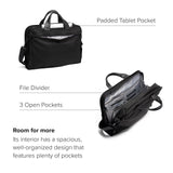 TUMI - Alpha Organizer Portfolio Brief - Business Briefcase - Briefcase Organizer Bag with Multiple Pockets - TUMI Tracer - Black