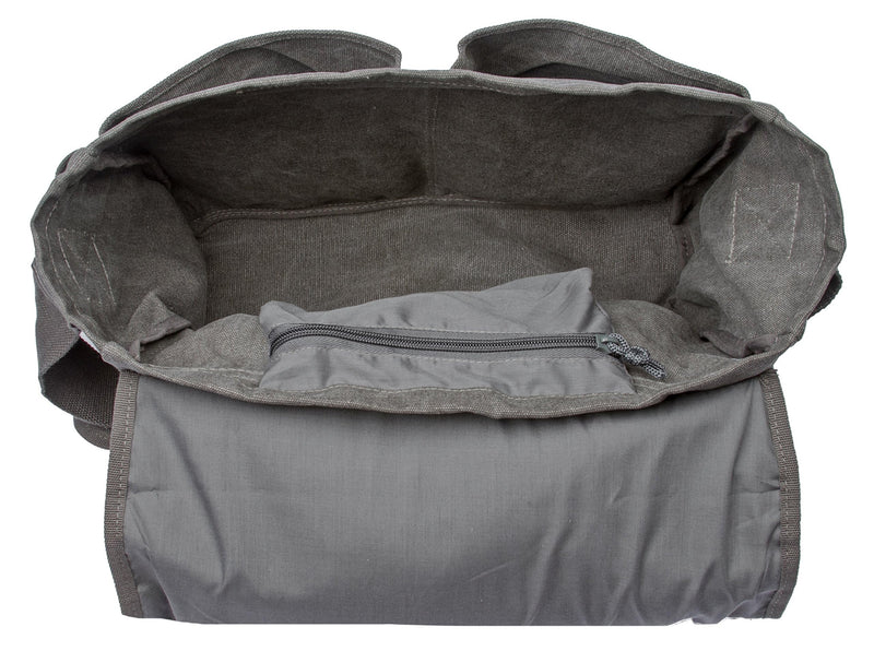 Sweetbriar Classic Vintage Messenger Bag - Original Heavyweight Cotton Canvas Gray Shoulder Bag with Upgraded Features - Grey
