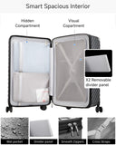 LUGGEX Trunk Luggage,KVT Expandable PC Hard Shell Large Checked 28 Inch Suitcase with Shock - Absorbing Wheels & TSA Lock(EX-Pro,Charcoal Metallic,28 inch,91L-105L)