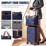 Eeeza Luggage Sets 5 Piece, Suitcases with Wheels, ABS Hard Case Luggage with TSA Lock Spinner Wheels, Carry On Luggage Set (20/24/28 inch)